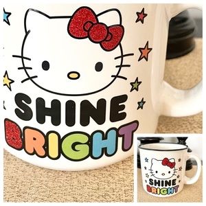 New Sanrio HELLO KITTY SHINE BRIGHT Glitter Ceramic Mug